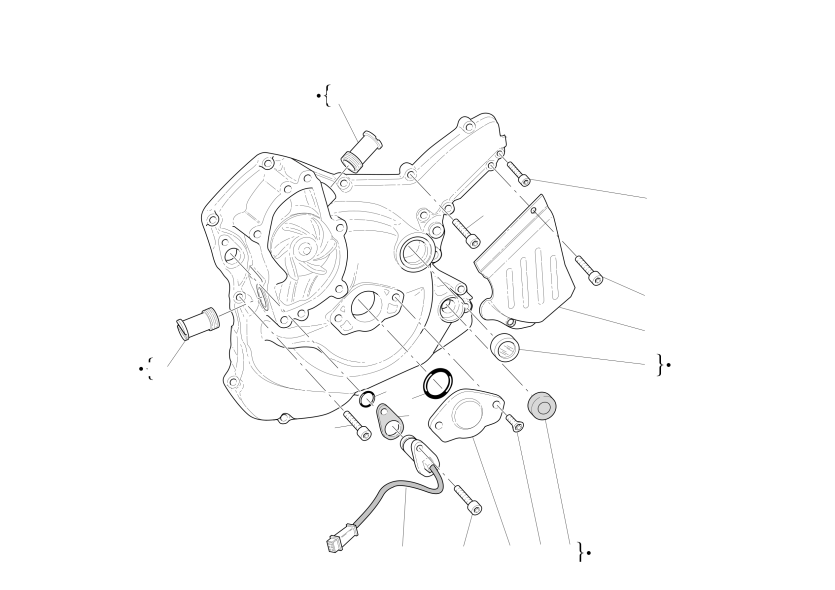 WATER PUMP - ALTERNATOR COVER