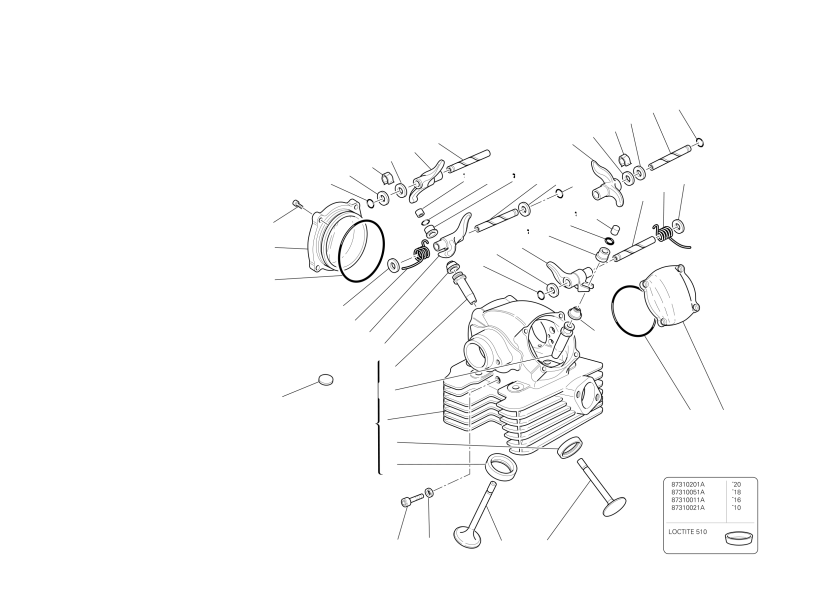 Vertical cylinder head