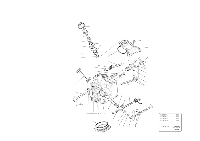 Horizontal cylinder head