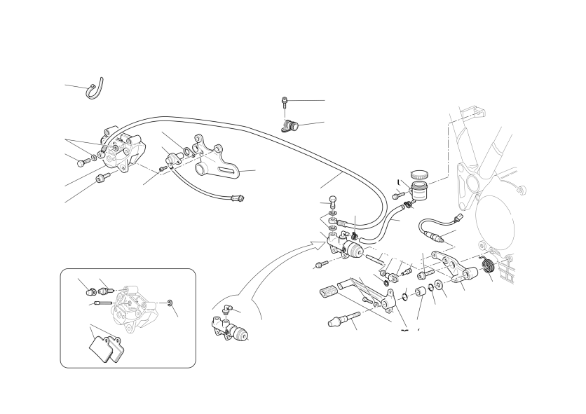 Rear hydraulic brake