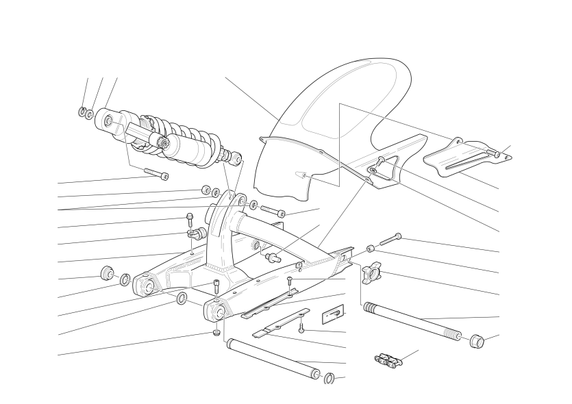 SWINGARM AND CHAIN