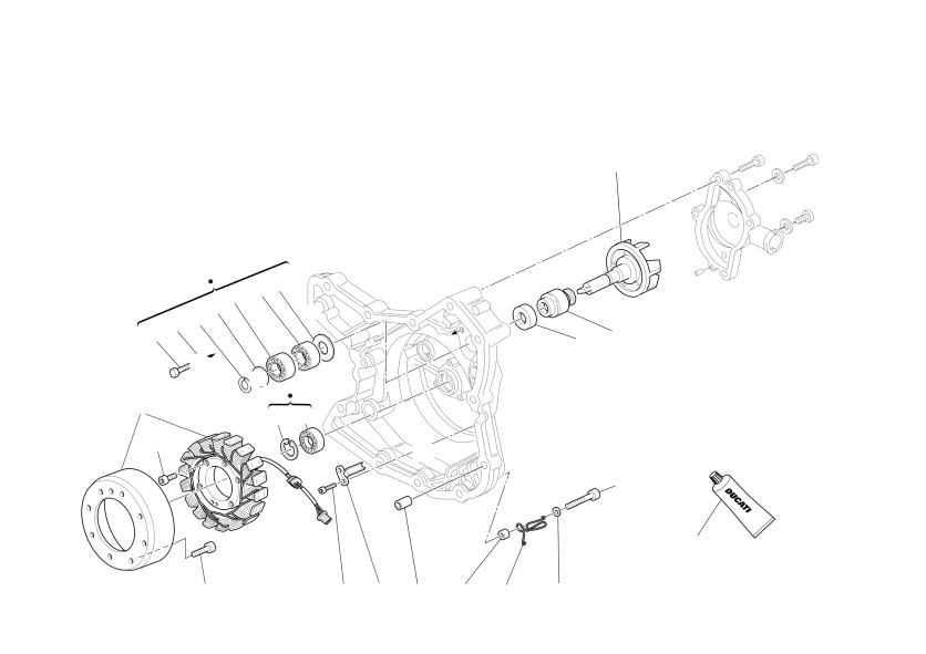 Water pump-altr-side crnkcse cover