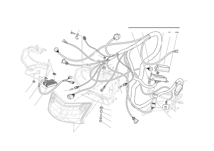 Headlight and electrical wiring