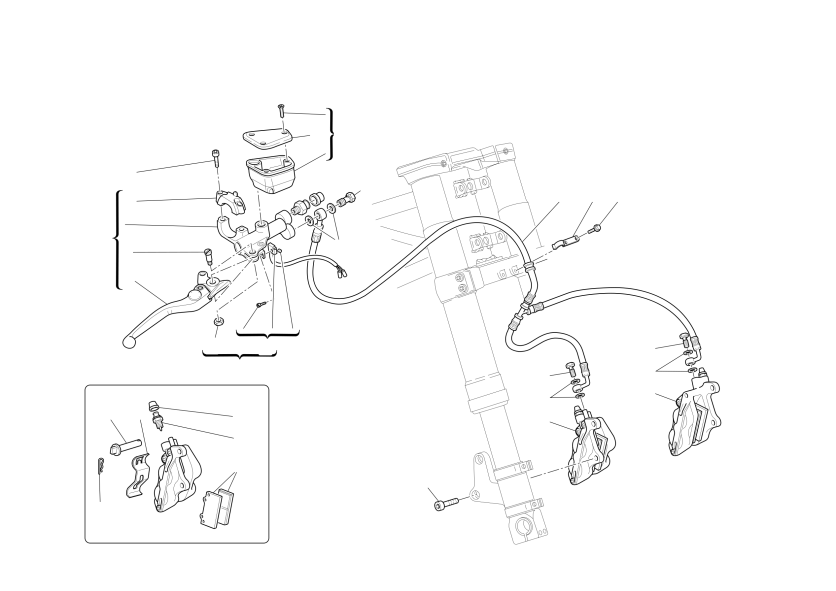 Front hydraulic brake
