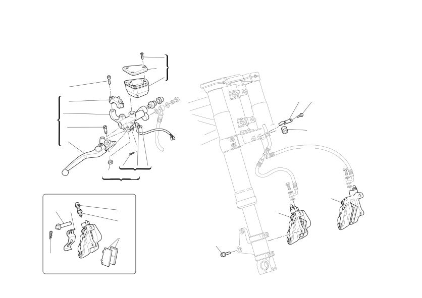 Front hydraulic brake
