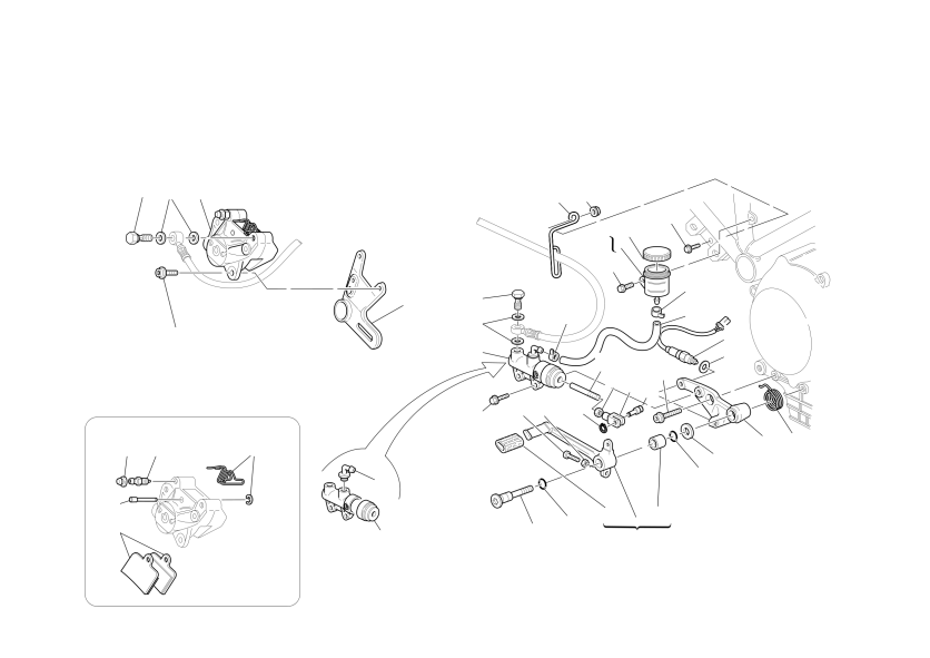 Rear hydraulic brake