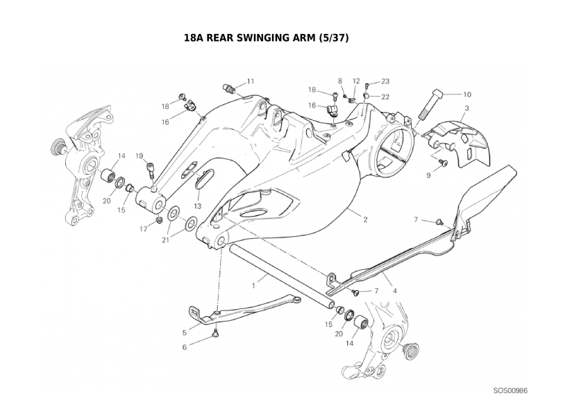 18A REAR SWINGING ARM (5/37)