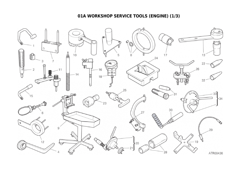 01A WORKSHOP SERVICE TOOLS (ENGINE) (1/3)