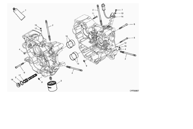 09B HALF-CRANKCASES PAIR (12/17)
