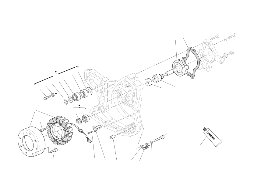 WATER PUMP - ALTERNATOR COVER