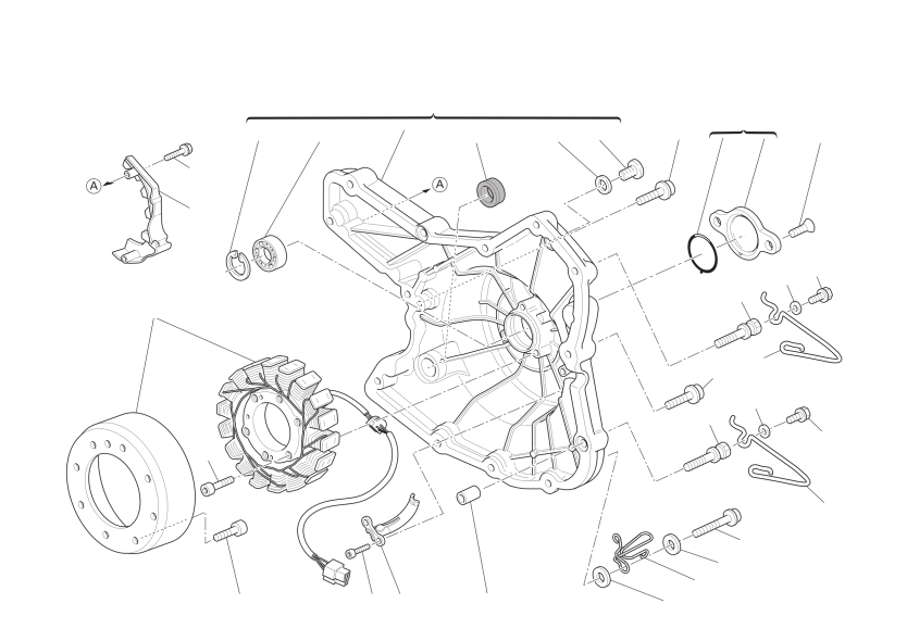 Alternator-side crankcase cover