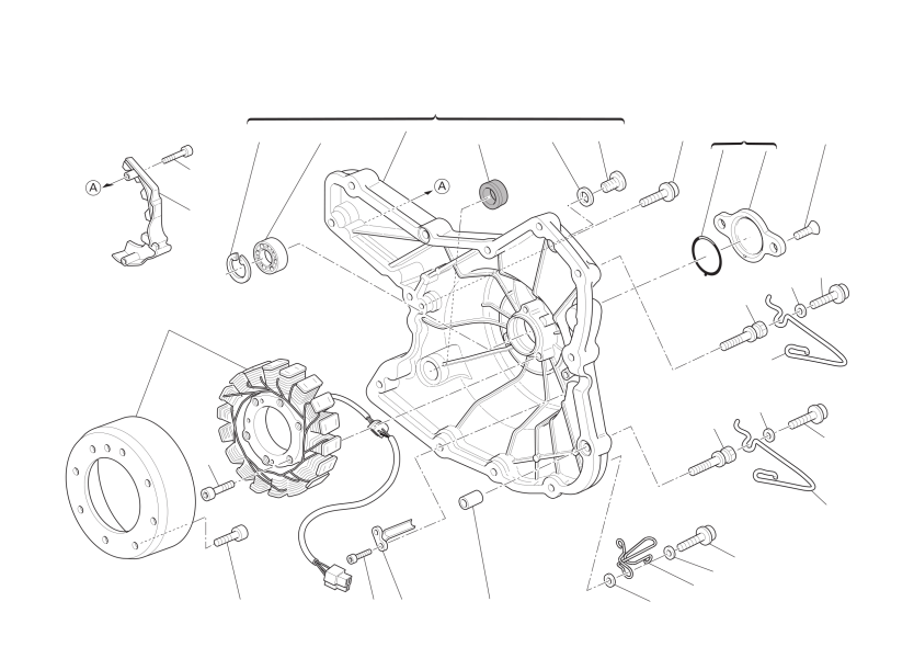 Alternator-side crankcase cover