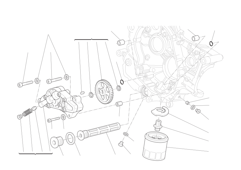 Filters and oil pump