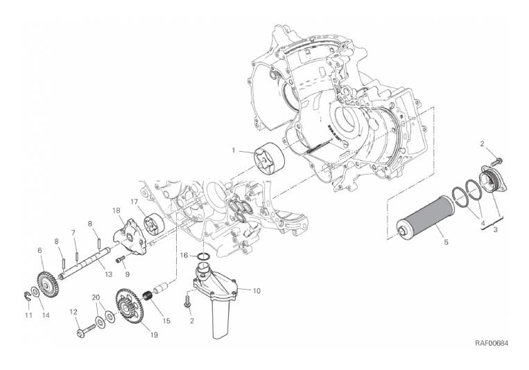 08A OIL PUMP - FILTER (10/19)
