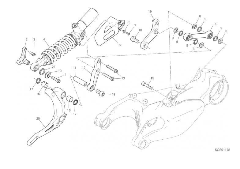 23A REAR SHOCK ABSORBER (15/42)
