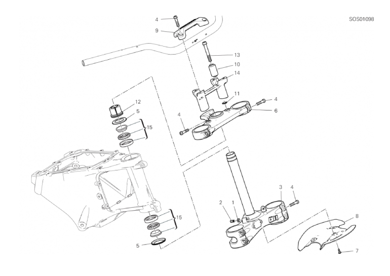 18A STEERING HEAD BASE ASSEMBLY (3/53)
