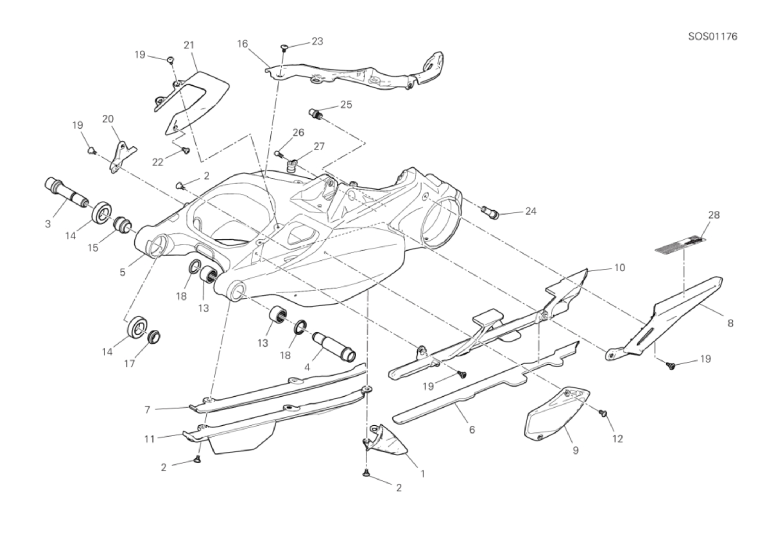 19A REAR SWINGING ARM (5/53)
