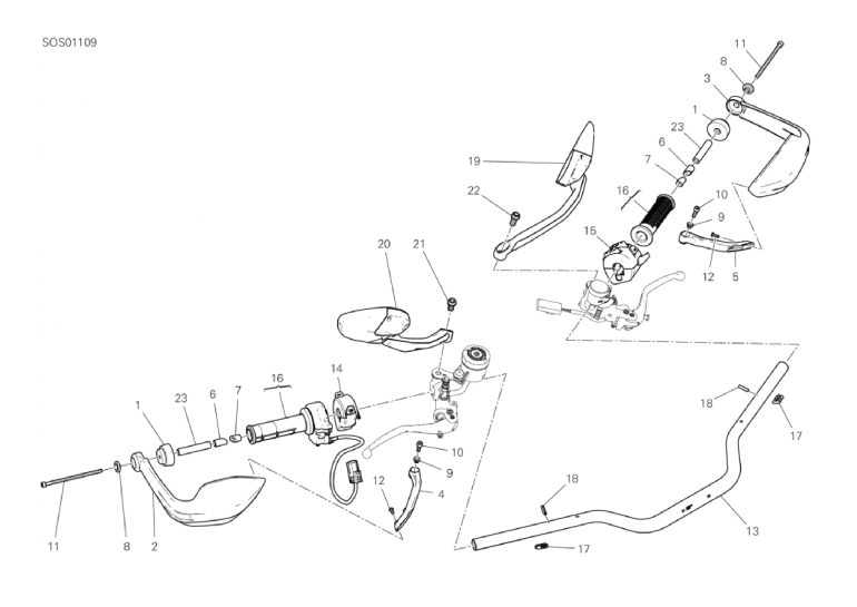 22A HANDLEBAR AND CONTROLS (14/53)
