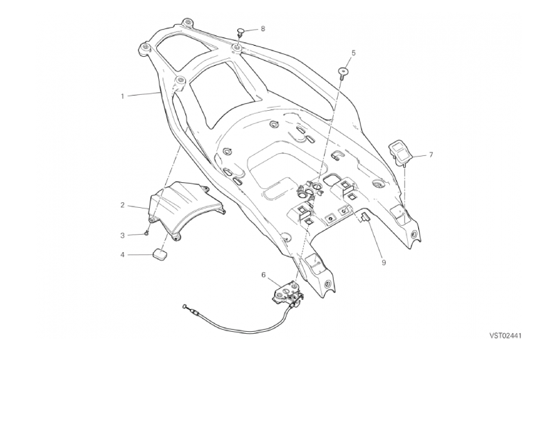 37H PILLION RIDER GRIP REAR (52/53)
