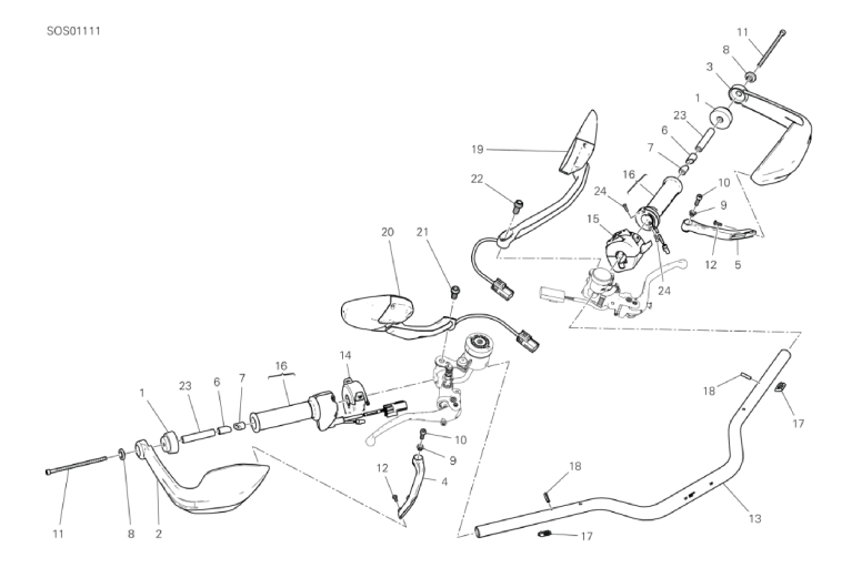 22A HANDLEBAR AND CONTROLS (14/53)
