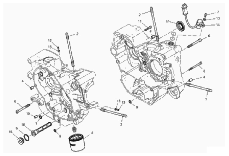 HALF-CRANKCASES PAIR 