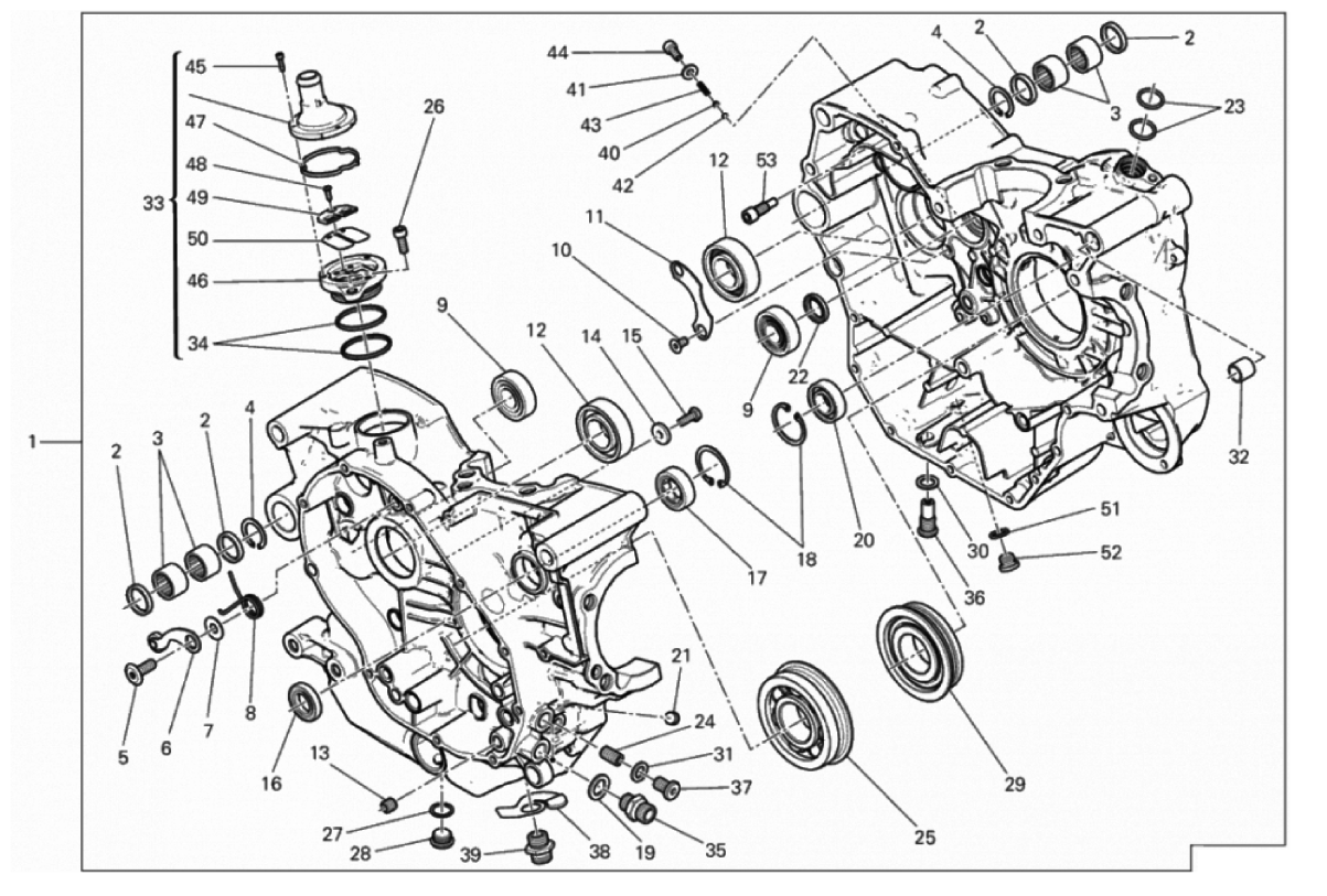 HALF-CRANKCASES PAIR 