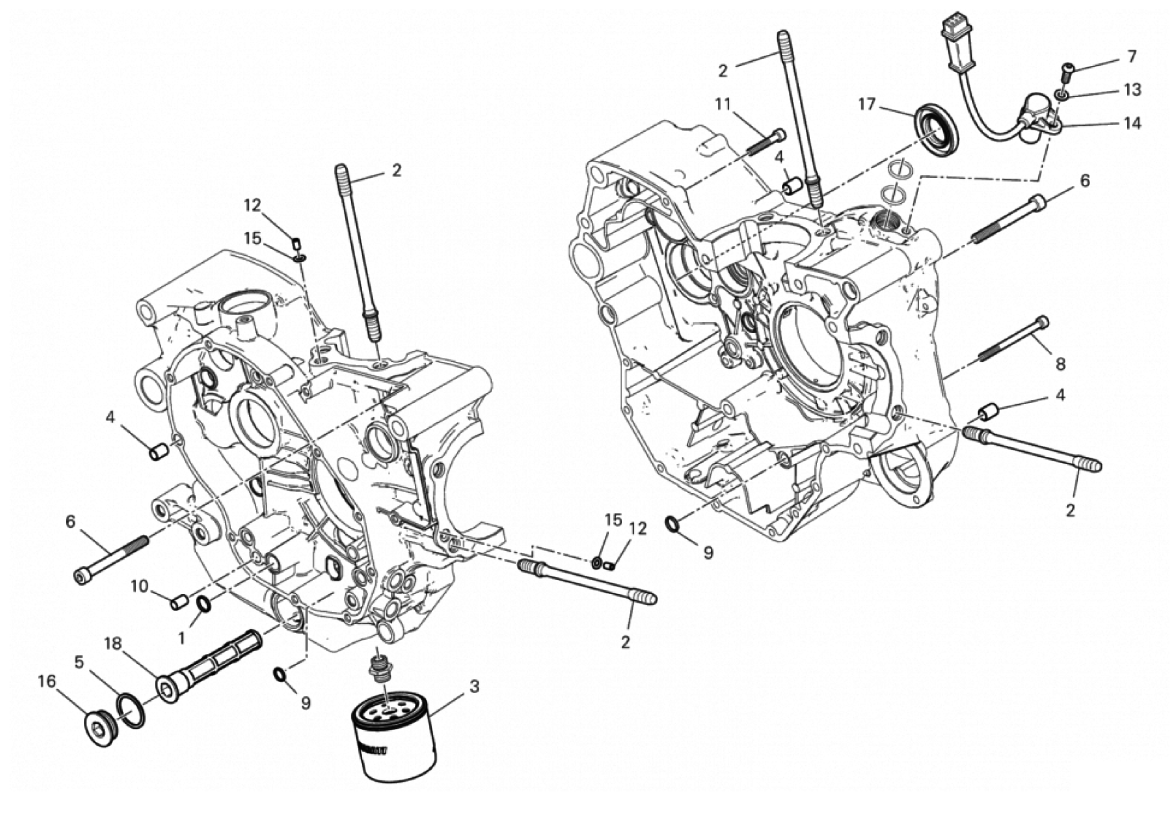 HALF-CRANKCASES PAIR 