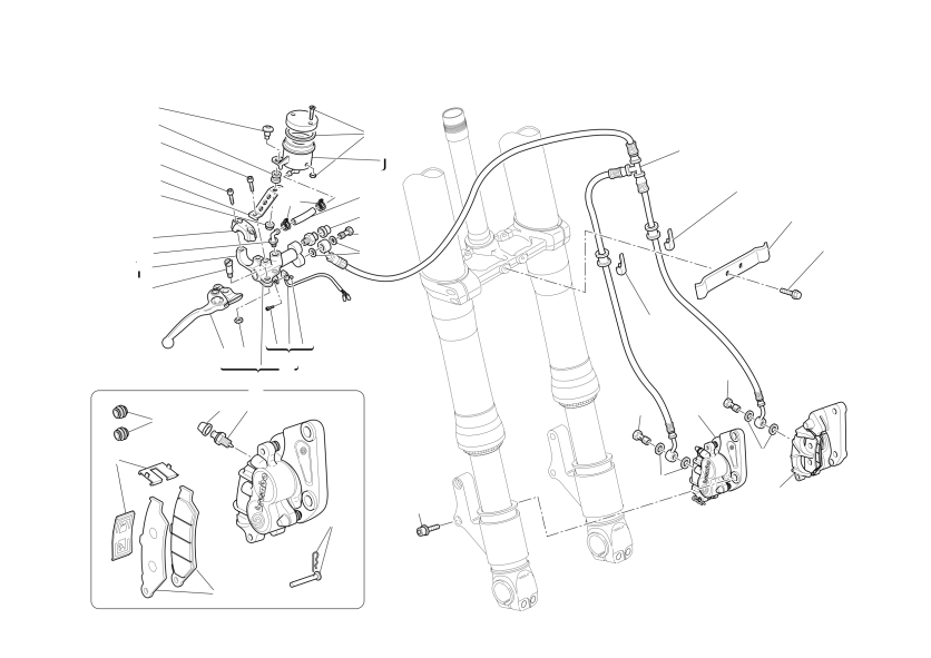 Front hydraulic brake