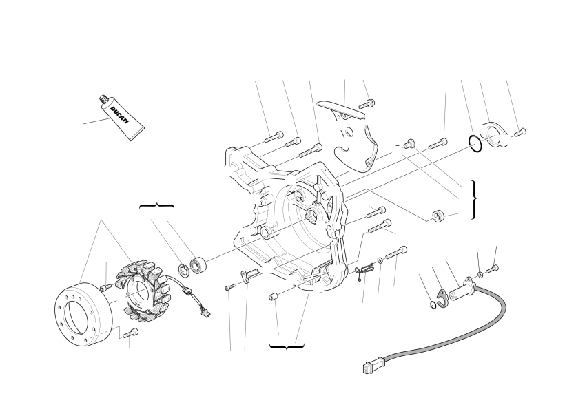 Alternator-side crankcase cover