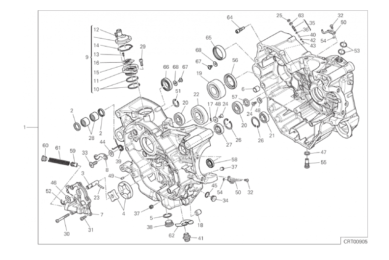 09A HALF-CRANKCASES PAIR (11/17)
