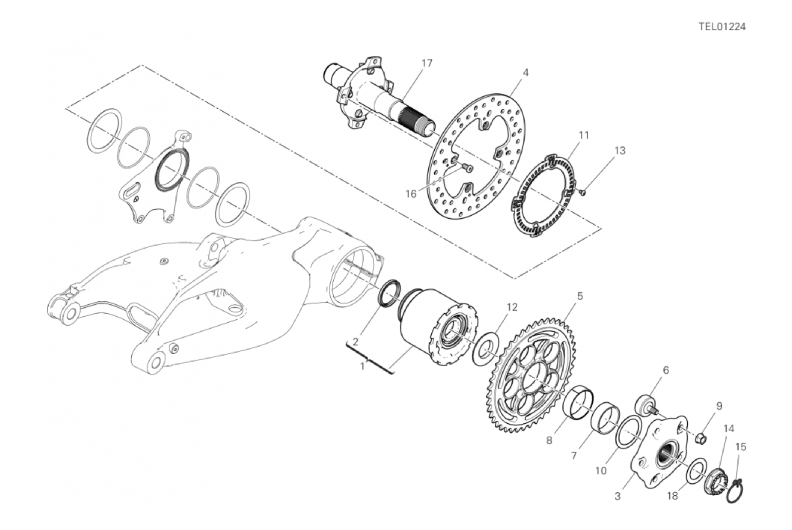 28B REAR WHEEL SPINDLE (24/43)
