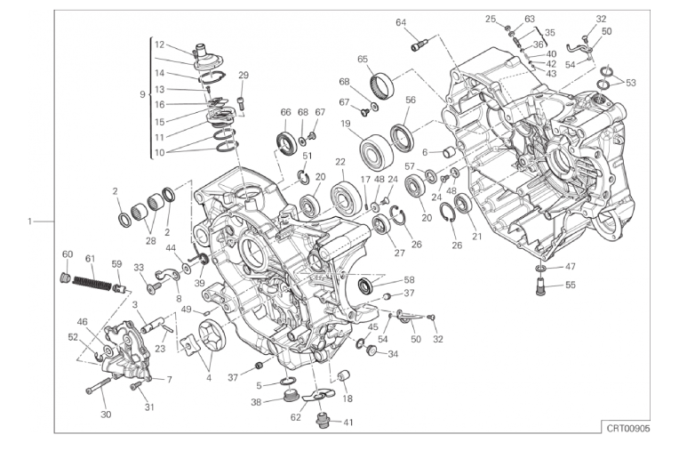 09A HALF-CRANKCASES PAIR (11/17)
