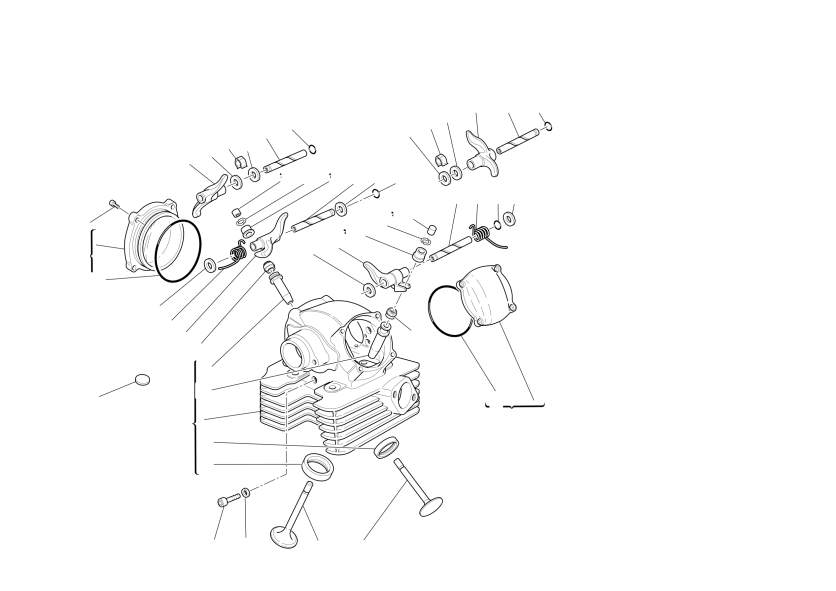 Vertical cylinder head