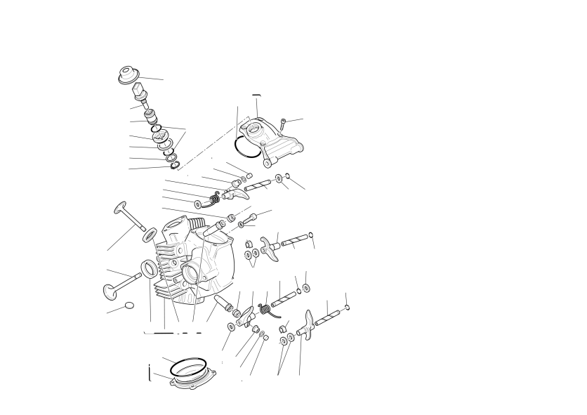 Horizontal cylinder head