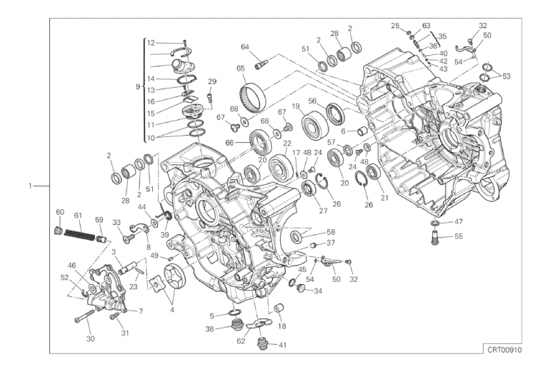 010 HALF-CRANKCASES PAIR (9/18)
