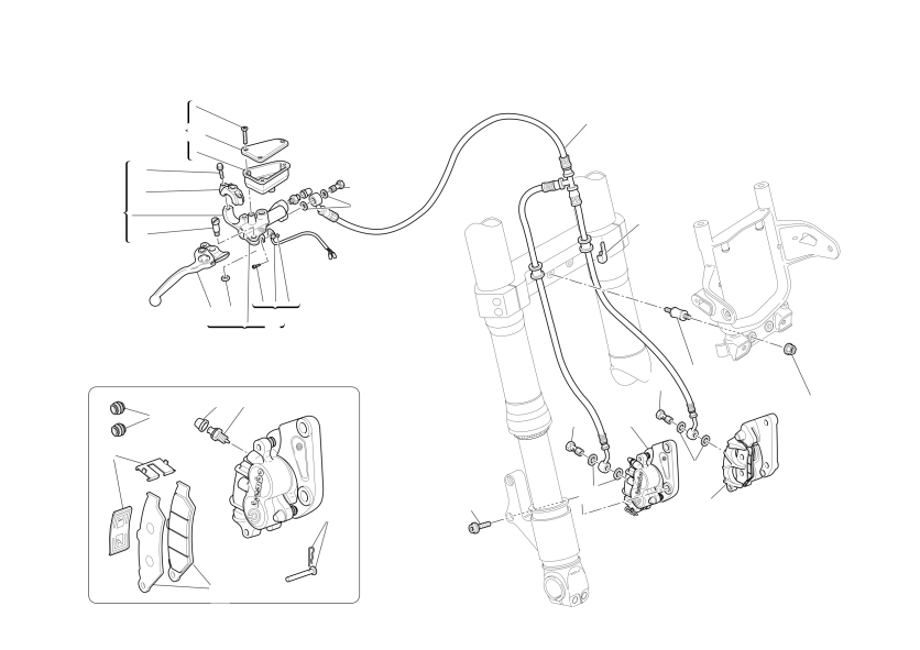 Front hydraulic brake