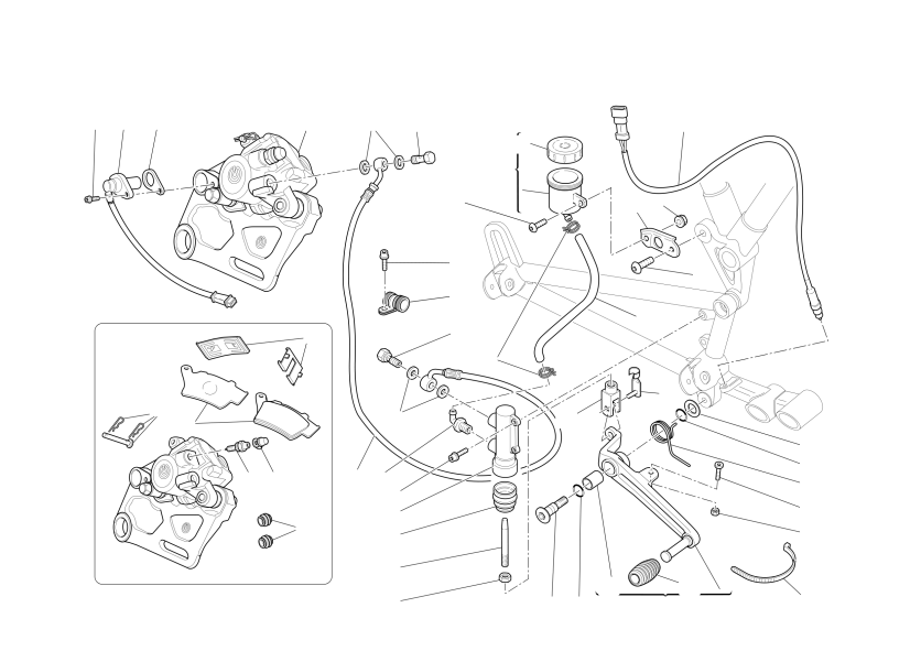 Rear hydraulic brake