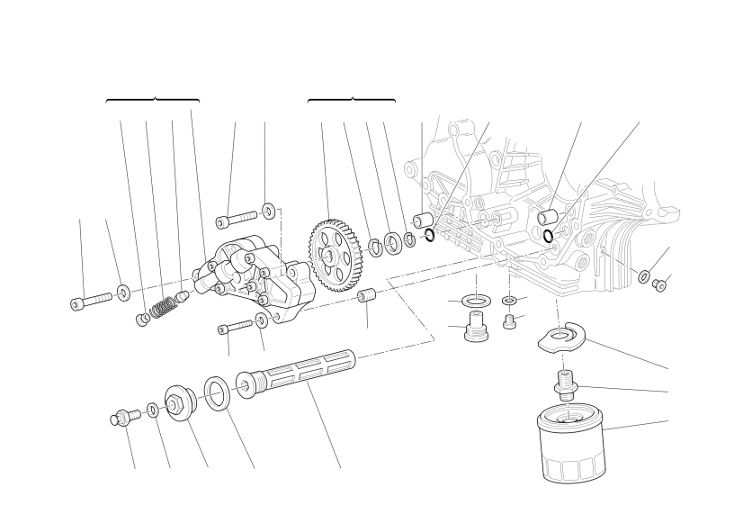 Filters and oil pump