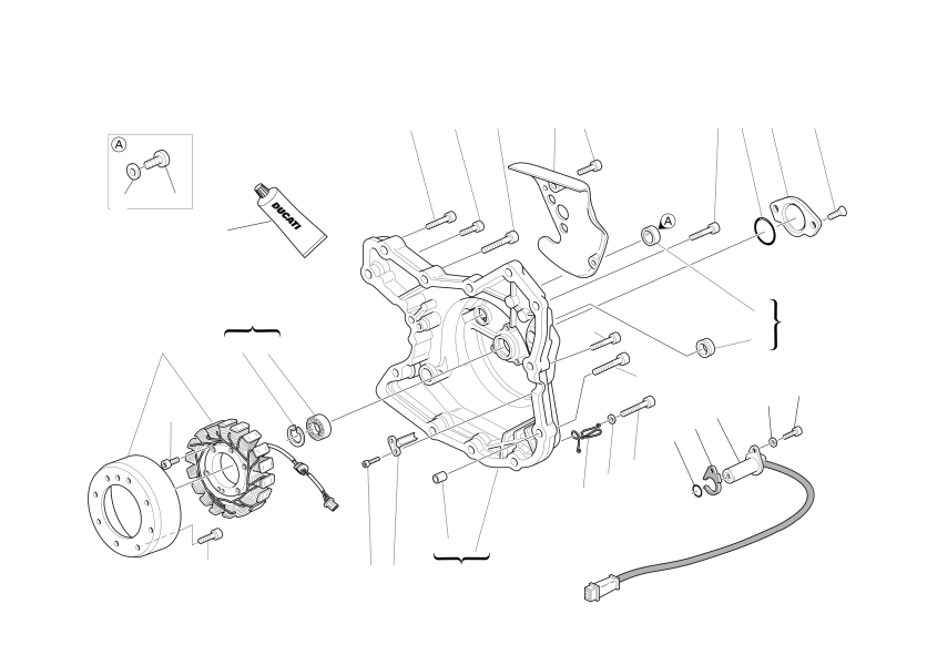 Alternator-side crankcase cover