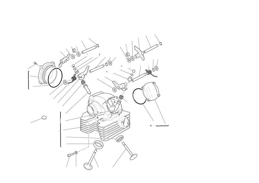 Vertical cylinder head