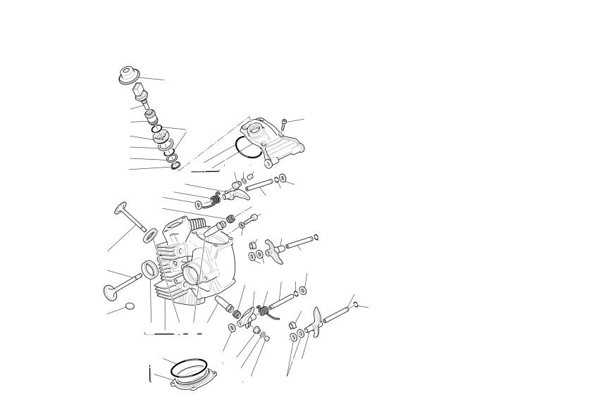 Horizontal cylinder head