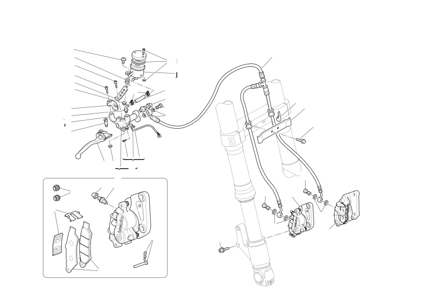 Front hydraulic brake