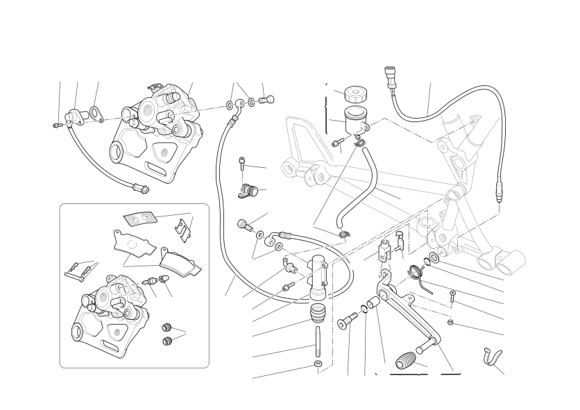 Rear hydraulic brake