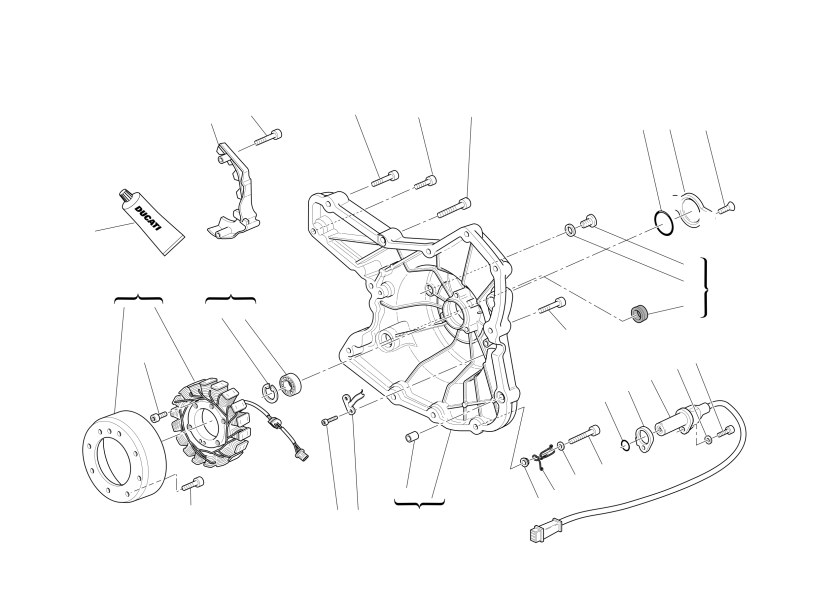 Alternator-side crankcase cover