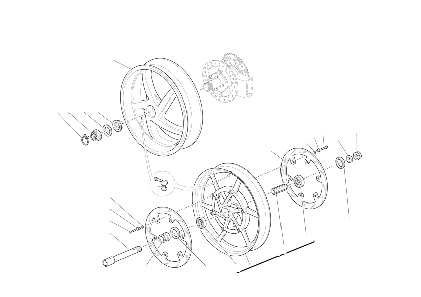 Front and rear wheels