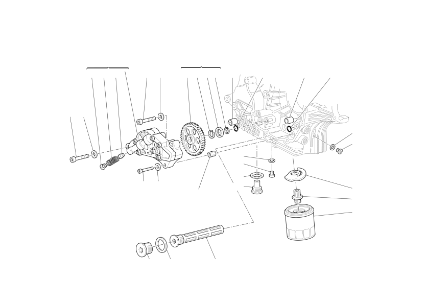 Filters and oil pump