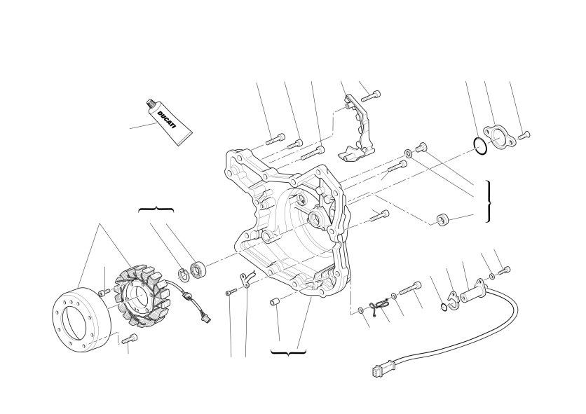 Alternator-side crankcase cover