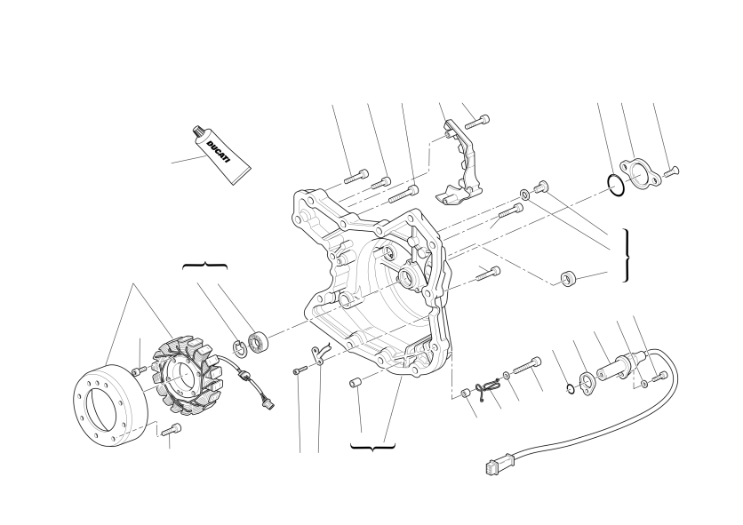 Alternator-side crankcase cover