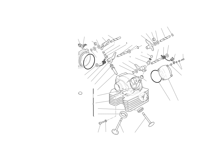 Vertical cylinder head
