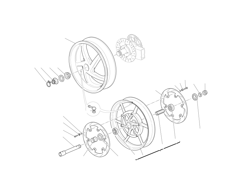 Front and rear wheels